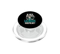 Eat Sleep Lacrosse Repeat GOAT 1 Field Legend PopSockets PopGrip for MagSafe