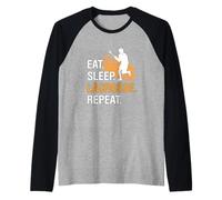 Eat Sleep Lacrosse Repeat Player Funny Quote Sports LAX Team Raglan Baseball Tee