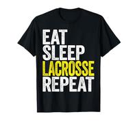 Eat Sleep Lacrosse Repeat T-Shirt Lacrosse Player Gift T-Shirt