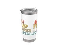 Eat Sleep Launch Repeat Rocket Science Aerospace Engineering Stainless Steel Insulated Tumbler