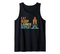 Eat Sleep Launch Repeat Rocket Science Aerospace Engineering Tank Top