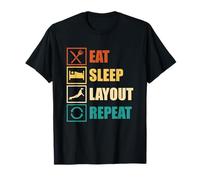 Eat Sleep Layout Repeat Ultimate Frisbee T-Shirt