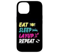Eat Sleep Layup Repeat Basketball Humor Case for iPhone 14