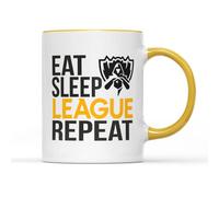 Eat Sleep League Repeat Tea Caffeine Video Game Gamer Legends Gift Mug | Birthday or Christmas Gift | Willow Gifts | 11oz Ceramic Tea Coffee Cup