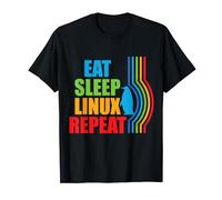 Eat Sleep Linux Repeat Classic 70s Linux Penguin for Nerds T-Shirt