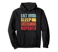 Eat Sleep Live Streaming Pullover Hoodie
