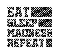eat Sleep Madness Repeat Vinyl Wall Stickers 42x47.4cm Tattoo Culture Black
