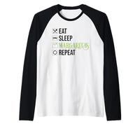 Eat Sleep Margaritas Repeat Raglan Baseball Tee