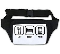 Eat Sleep Math Waist Bag Fanny Pack White