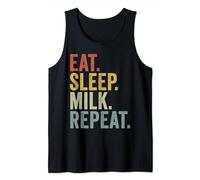 Eat Sleep Milk Repeat Funny Milking Tank Top