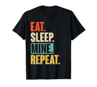 Eat Sleep Mine Repeat - Retro Vintage Mining T-Shirt