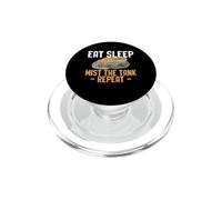 Eat Sleep Mist The Tank Repeat Funny Leopard Gecko PopSockets PopGrip for MagSafe