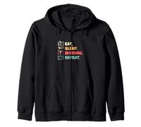 Eat Sleep Mooding Repeat Funny Panda Mode Giant Panda Lovers Zip Hoodie