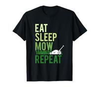 Eat Sleep Mow Repeat Funny Grass Cutting Landscaper Gift T-Shirt