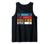 Eat Sleep Muscle Up Repeat Strength Training Pull-Up Bar Tank Top