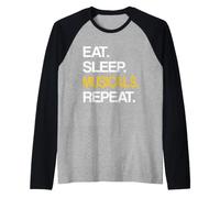Eat Sleep Musical Repeat Broadway Theatre Raglan Baseball Tee