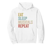 Eat Sleep Musicals Repeat Retro Broadway Theatre Actor Pullover Hoodie