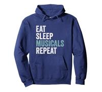Eat Sleep Musicals Repeat Vintage Broadway Theatre Actor Pullover Hoodie