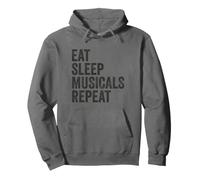 Eat Sleep Musicals Repeat Vintage Broadway Theatre Actor Pullover Hoodie