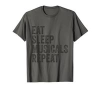 Eat Sleep Musicals Repeat Vintage Broadway Theatre Actor T-Shirt