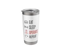 Eat Sleep Operate Repeat - Funny Doctor Surgeon Doc Lover Stainless Steel Insulated Tumbler