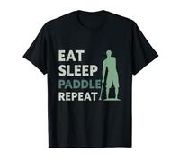 Eat Sleep Paddle Repeat Stand Up Paddle Water Sports T-Shirt