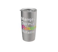 Eat. Sleep. Paint. Repeat. - French Stainless Steel Insulated Tumbler