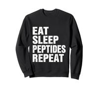 Eat Sleep Peptides Repeat Funny Skincare Health Wellness Sweatshirt