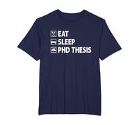 Eat Sleep PhD Thesis Future Doctor of Philosophy PhD T-Shirt, Men's Big and Tall, Navy Blue, 5X Tall
