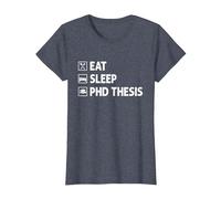 Eat Sleep PhD Thesis Future Doctor of Philosophy PhD T-Shirt, Women, Heather Blue, 3X-Large