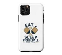 Eat Sleep Pickleball Repeat Forever Funny Pickleball Case for iPhone 11 Pro