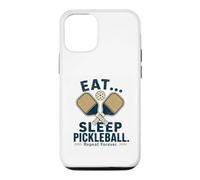 Eat Sleep Pickleball Repeat Forever Funny Pickleball Case for iPhone 12/12 Pro