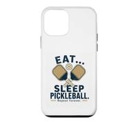 Eat Sleep Pickleball Repeat Forever Funny Pickleball Case for iPhone 12 mini