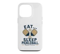 Eat Sleep Pickleball Repeat Forever Funny Pickleball Case for iPhone 13 Pro