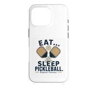 Eat Sleep Pickleball Repeat Forever Funny Pickleball Case for iPhone 16 Pro