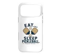 Eat Sleep Pickleball Repeat Forever Funny Pickleball Case for iPhone 17 Pro Max