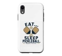 Eat Sleep Pickleball Repeat Forever Funny Pickleball Case for iPhone XR