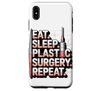 Eat Sleep Plastic Surgery Repeat Humor Design Case for iPhone XS Max