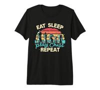 Eat Sleep Play Chess Repeat Funny Tee for A Chess Player Premium T-Shirt