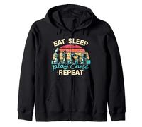 Eat Sleep Play Chess Repeat Funny Tee For A Chess Player Zip Hoodie