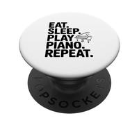 Eat Sleep Play Piano Repeat Music Lover PopSockets Adhesive PopGrip