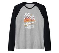 Eat Sleep Play Piano Repeat Pianist Music Lover Raglan Baseball Tee