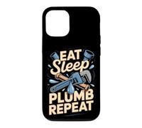Eat Sleep Plumb Repeat Plumber Plumbing Tradesman Case for iPhone 12/12 Pro