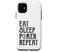 Eat Sleep Poker Repeat Vintage Chip Design Card Game Style Case for iPhone 11