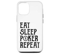 Eat Sleep Poker Repeat Vintage Chip Design Card Game Style Case for iPhone 12/12 Pro