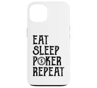 Eat Sleep Poker Repeat Vintage Chip Design Card Game Style Case for iPhone 13