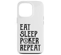 Eat Sleep Poker Repeat Vintage Chip Design Card Game Style Case for iPhone 13 Pro