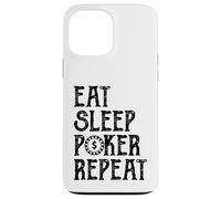 Eat Sleep Poker Repeat Vintage Chip Design Card Game Style Case for iPhone 13 Pro Max