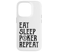 Eat Sleep Poker Repeat Vintage Chip Design Card Game Style Case for iPhone 14 Pro