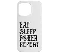 Eat Sleep Poker Repeat Vintage Chip Design Card Game Style Case for iPhone 14 Pro Max